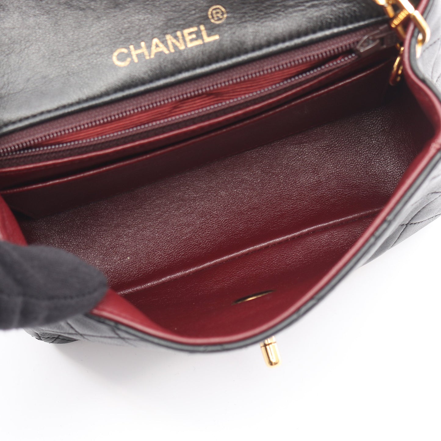 ミニマトラッセ チェーンショルダーバッグ ラムスキン ブラック ゴールド金具 シャネル バッグ CHANEL