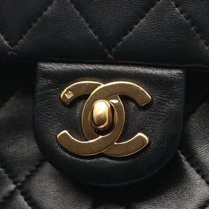 ミニマトラッセ チェーンショルダーバッグ ラムスキン ブラック ゴールド金具 シャネル バッグ CHANEL