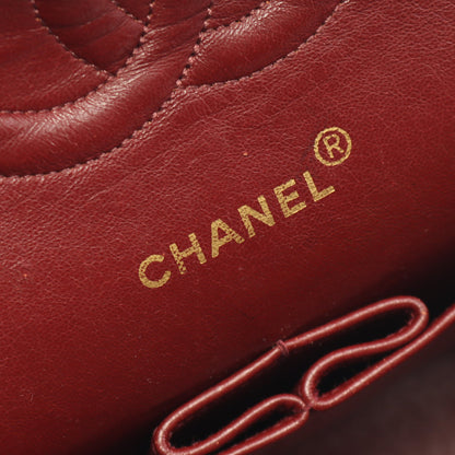 マトラッセ Wフラップ Wチェーンショルダーバッグ ラムスキン ブラック ゴールド金具 ヴィンテージ シャネル バッグ CHANEL