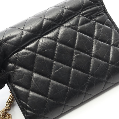 2.55 マトラッセ ミニ チェーンウォレット エイジドカーフスキン ブラック ゴールド金具 シャネル バッグ CHANEL