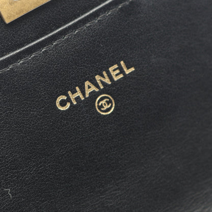 2.55 マトラッセ ミニ チェーンウォレット エイジドカーフスキン ブラック ゴールド金具 シャネル バッグ CHANEL
