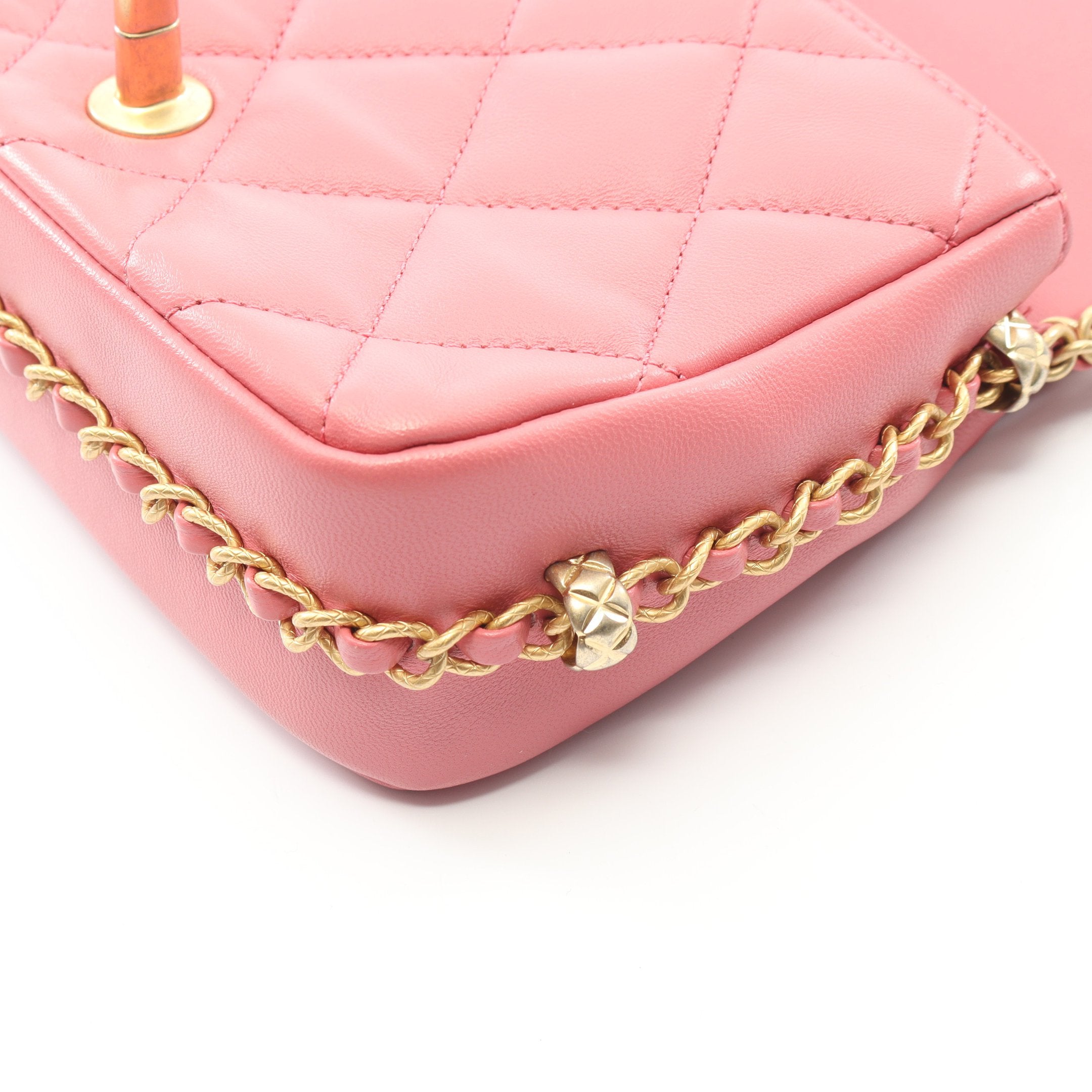 値下げ　CHANEL マトラッセ　ピンク　ショルダー　ノベルティ　ゴールド CHANEL マトラッセ ココマーク 2021年 ショルダーバッグ ピンク