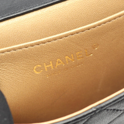 マトラッセ チェーンショルダーバッグ ラムスキン ブラック ゴールド金具 シャネル バッグ CHANEL