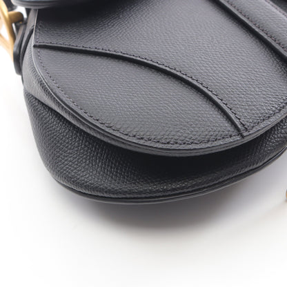 サドルバッグ ミニ ハンドバッグ レザー ブラック 2WAY クリスチャンディオール バッグ Christian Dior