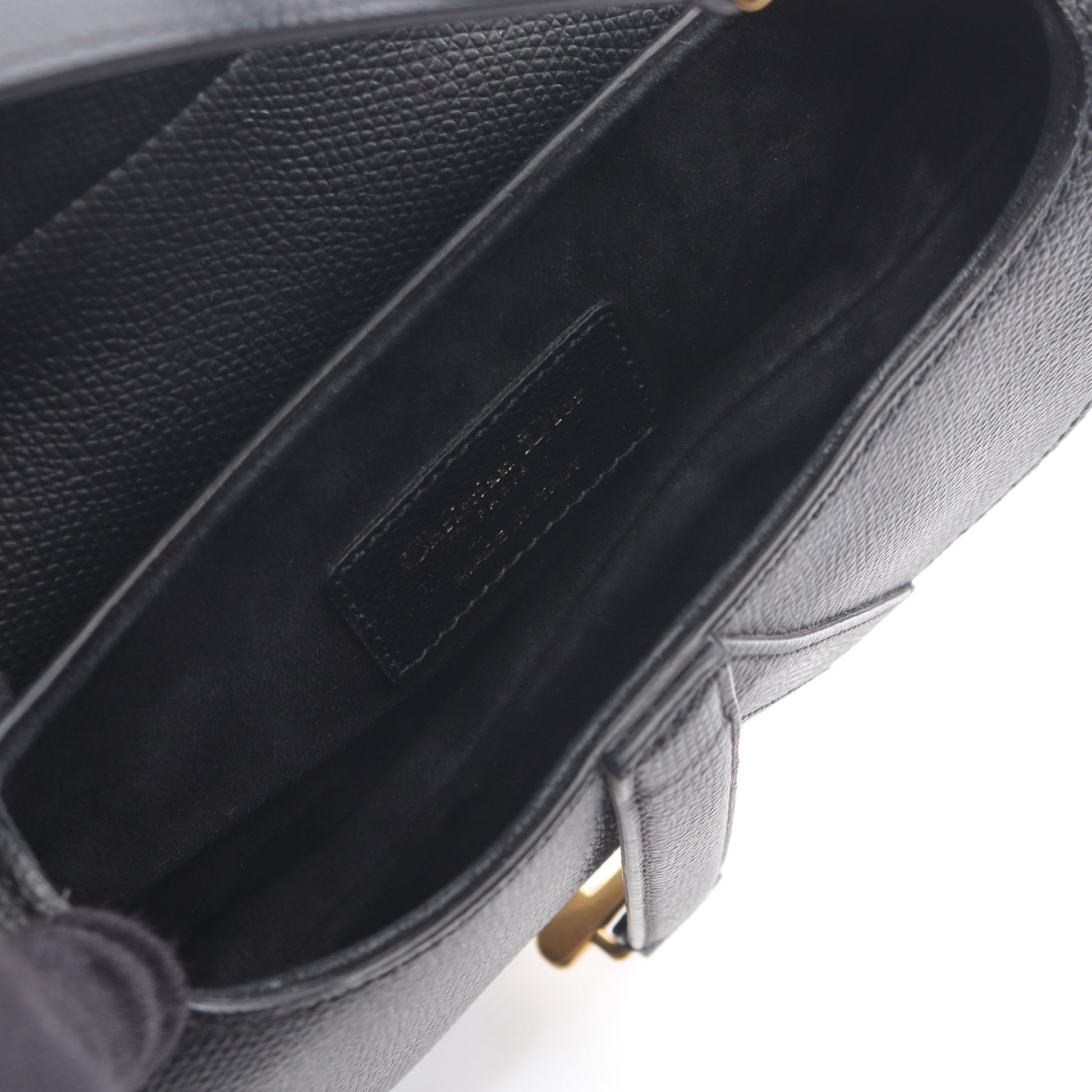サドルバッグ ミニ ハンドバッグ レザー ブラック 2WAY クリスチャンディオール バッグ Christian Dior
