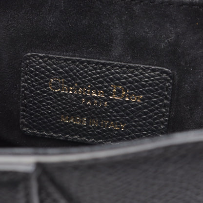 サドルバッグ ミニ ハンドバッグ レザー ブラック 2WAY クリスチャンディオール バッグ Christian Dior