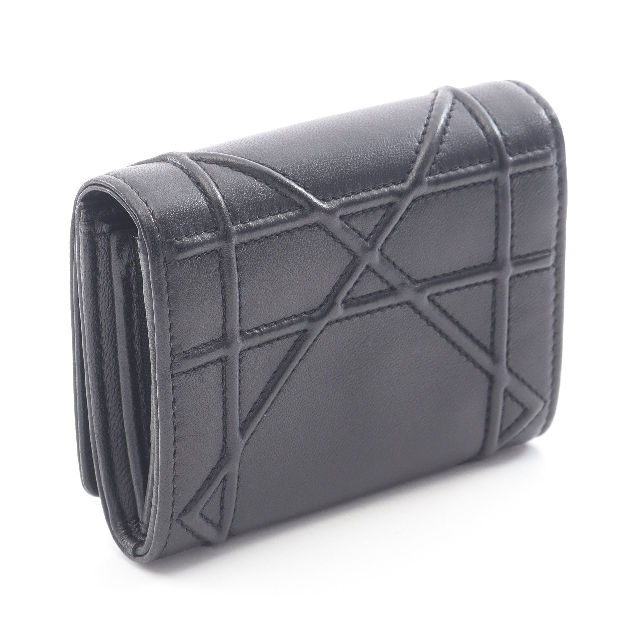 Diorama ディオラマ 二つ折り財布 レザー ブラック クリスチャン