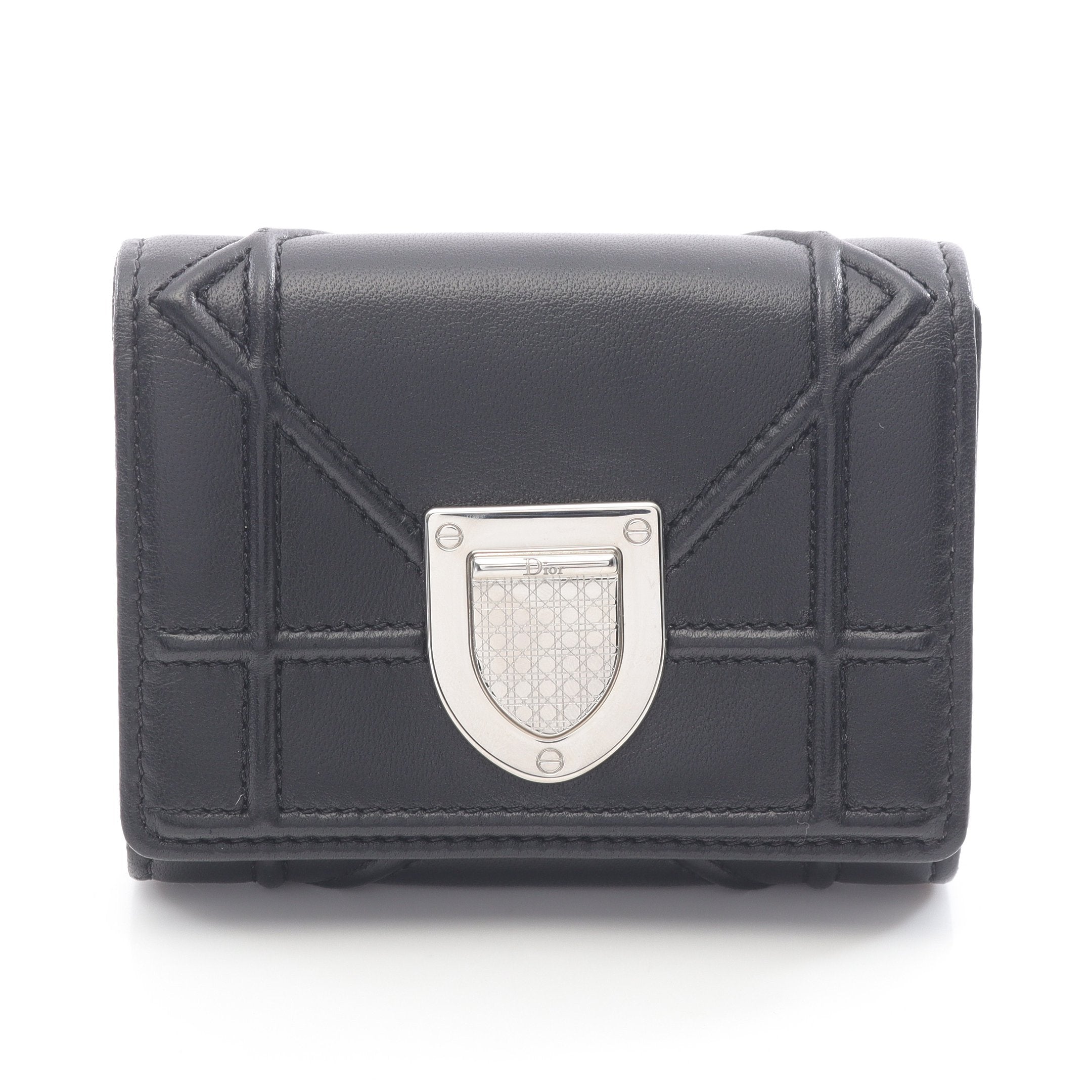 Diorama ディオラマ 二つ折り財布 レザー ブラック クリスチャン