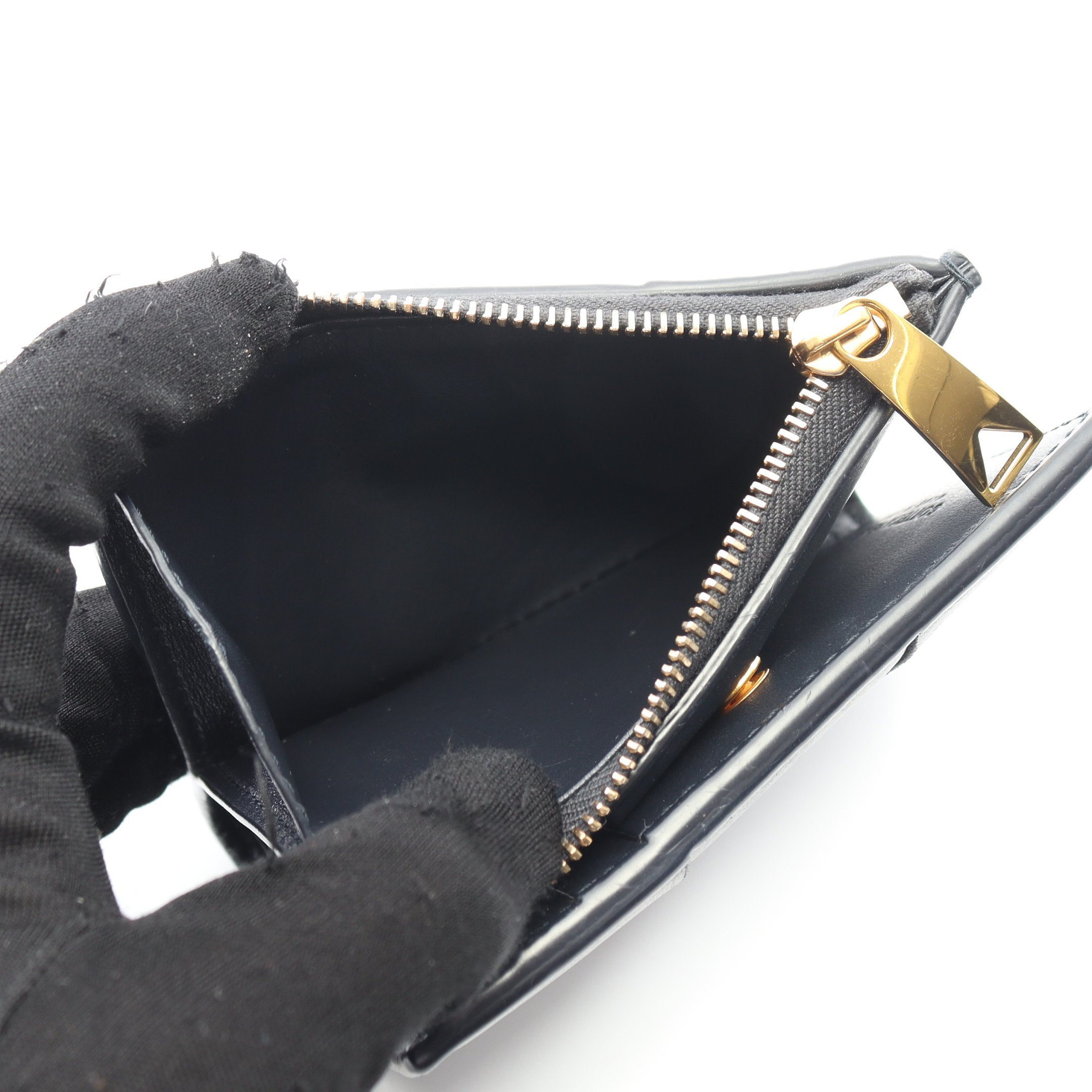 スモール カセット マキシイントレチャート 二つ折り財布 レザー