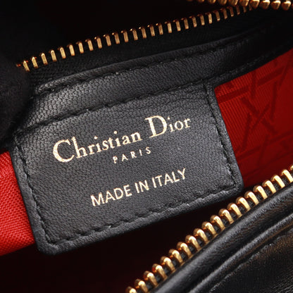 レディディオール ラージ カナージュ ハンドバッグ レザー ブラック 2WAY クリスチャンディオール バッグ Christian Dior