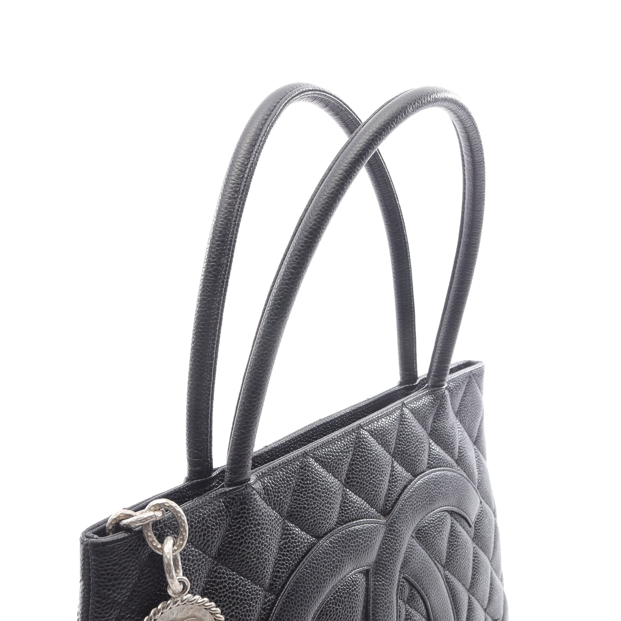 復刻トート ハンドバッグ トートバッグ キャビアスキン ブラック