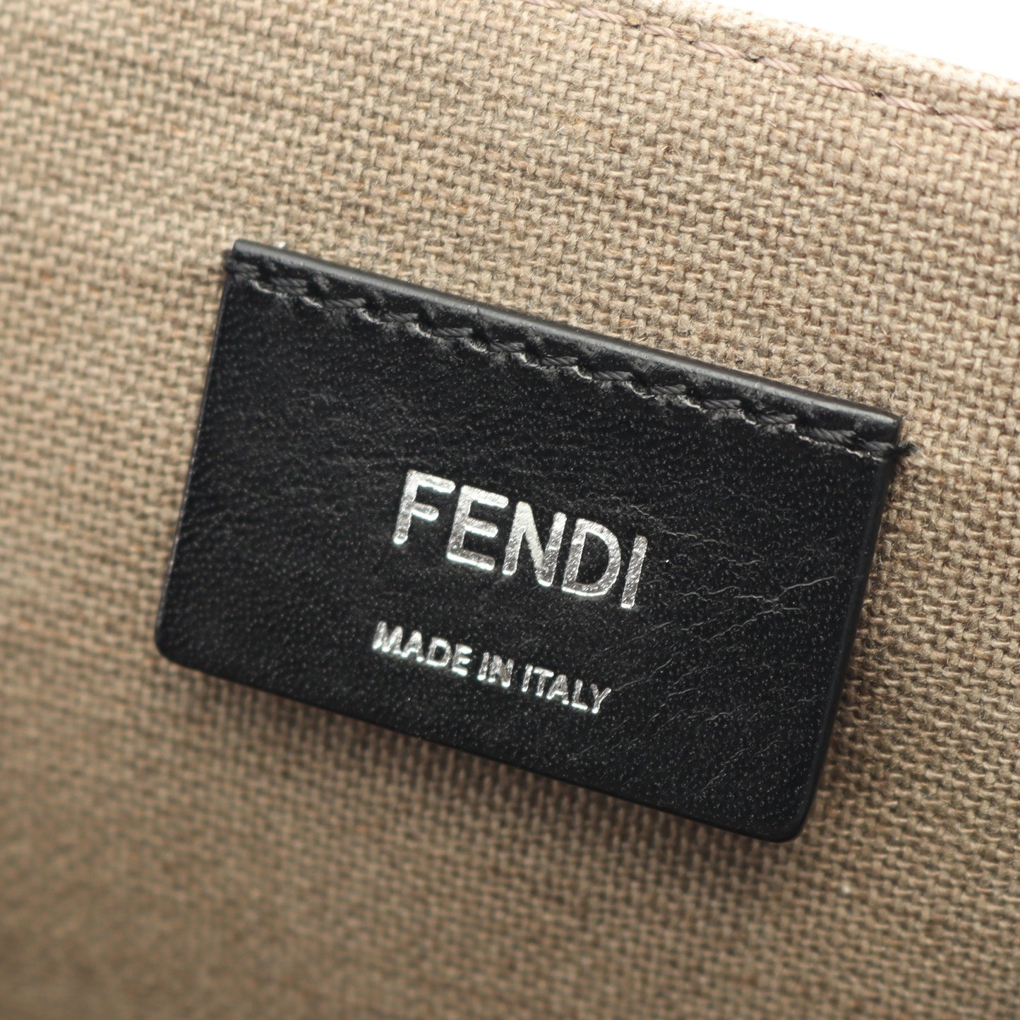 FFロゴ ハンドバッグ トートバッグ キャンバス グレーベージュ 2WAY フェンディ バッグ FENDI