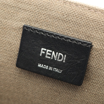 FFロゴ ハンドバッグ トートバッグ キャンバス グレーベージュ 2WAY フェンディ バッグ FENDI