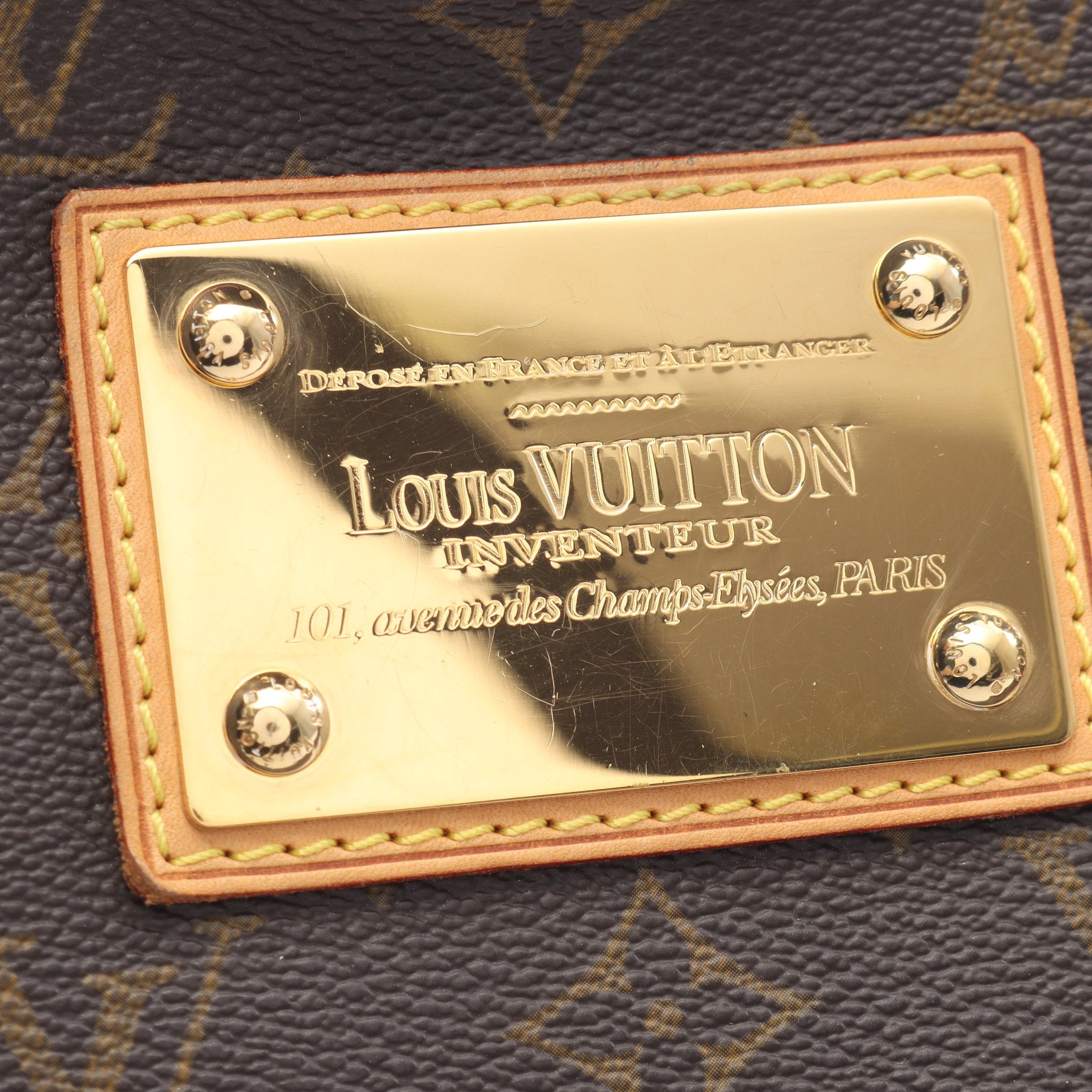 ガリエラPM モノグラム ワンショルダーバッグ PVC レザー ブラウン