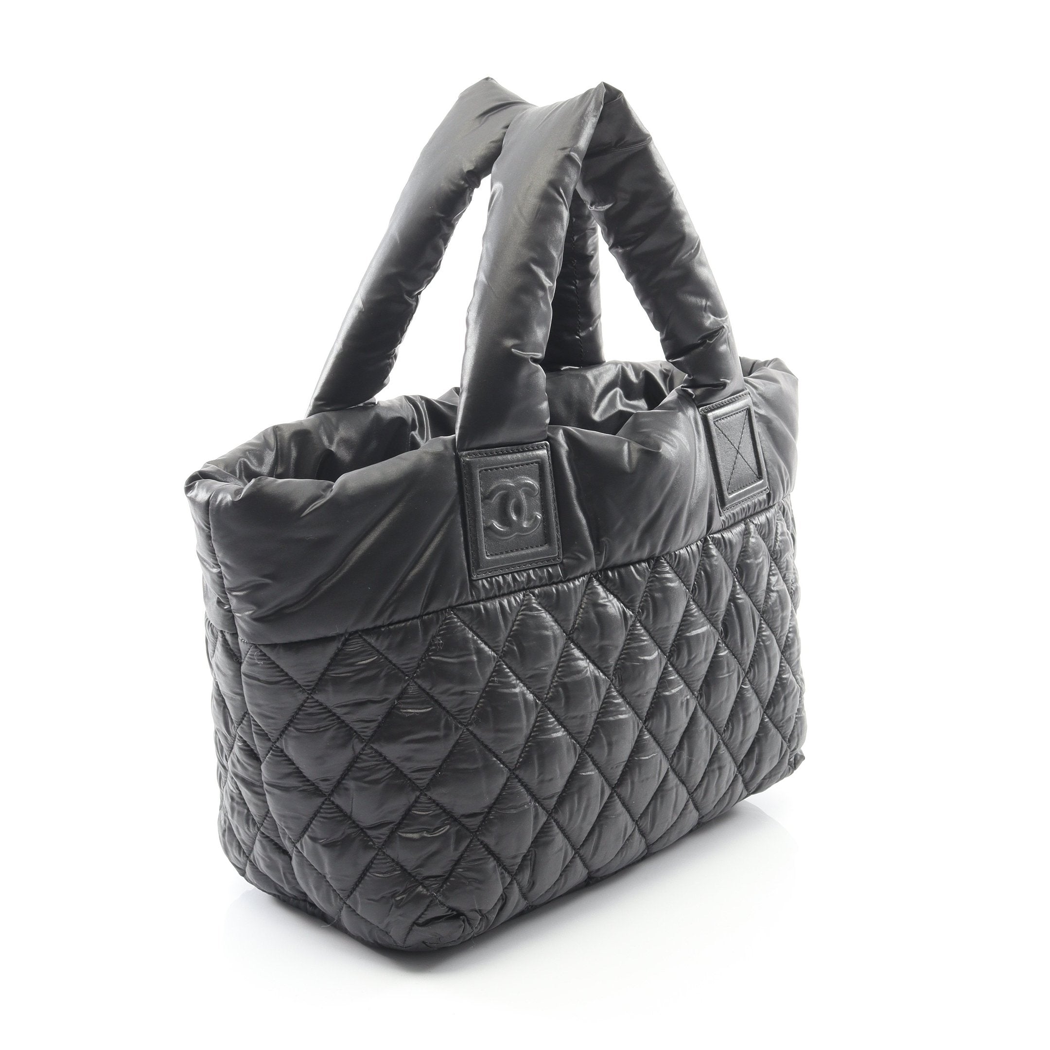 コココクーン スモール ハンドバッグ トートバッグ ナイロン レザー