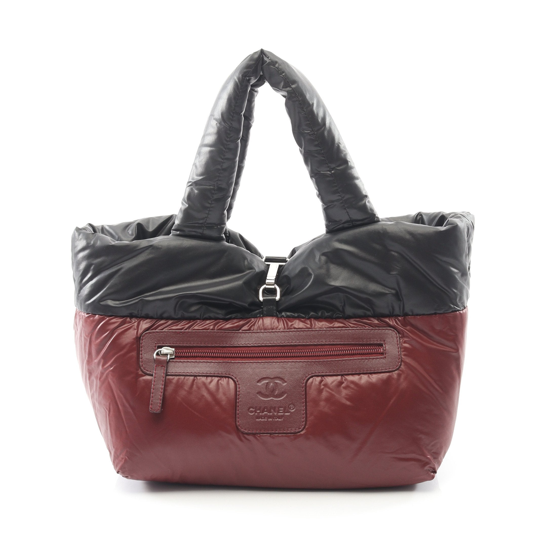 コココクーン スモール ハンドバッグ トートバッグ ナイロン レザー