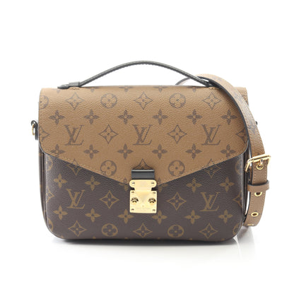 ポシェット メティス MM モノグラムリバース ハンドバッグ PVC レザー ブラウン ブラック 2WAY ルイヴィトン バッグ LOUIS VUITTON