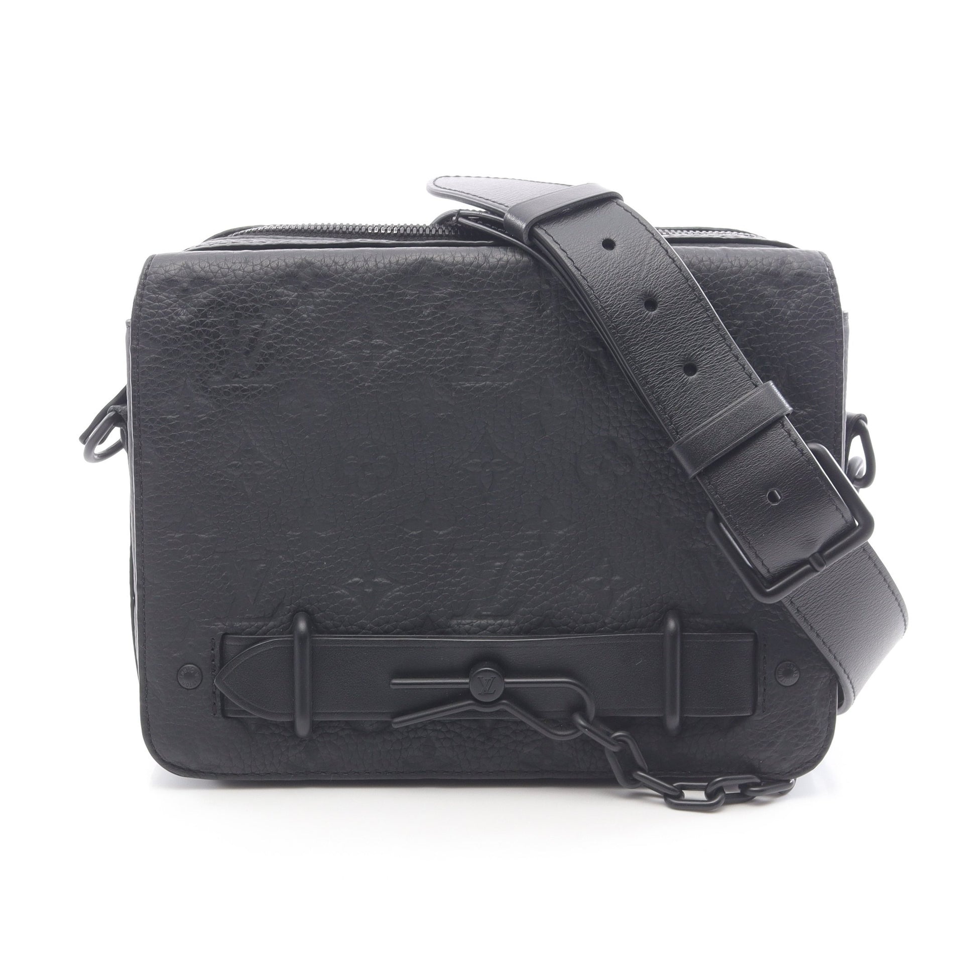 スティーマー メッセンジャー トリヨンモノグラム ノワール ショルダーバッグ レザー ブラック ルイヴィトン バッグ LOUIS VUITTON