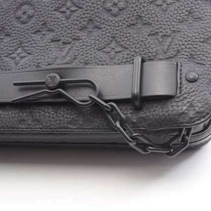 スティーマー メッセンジャー トリヨンモノグラム ノワール ショルダーバッグ レザー ブラック ルイヴィトン バッグ LOUIS VUITTON