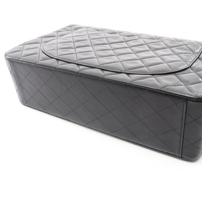 デカマトラッセ34 Wチェーンショルダーバッグ ラムスキン ブラック ゴールド金具 ヴィンテージ シャネル バッグ CHANEL