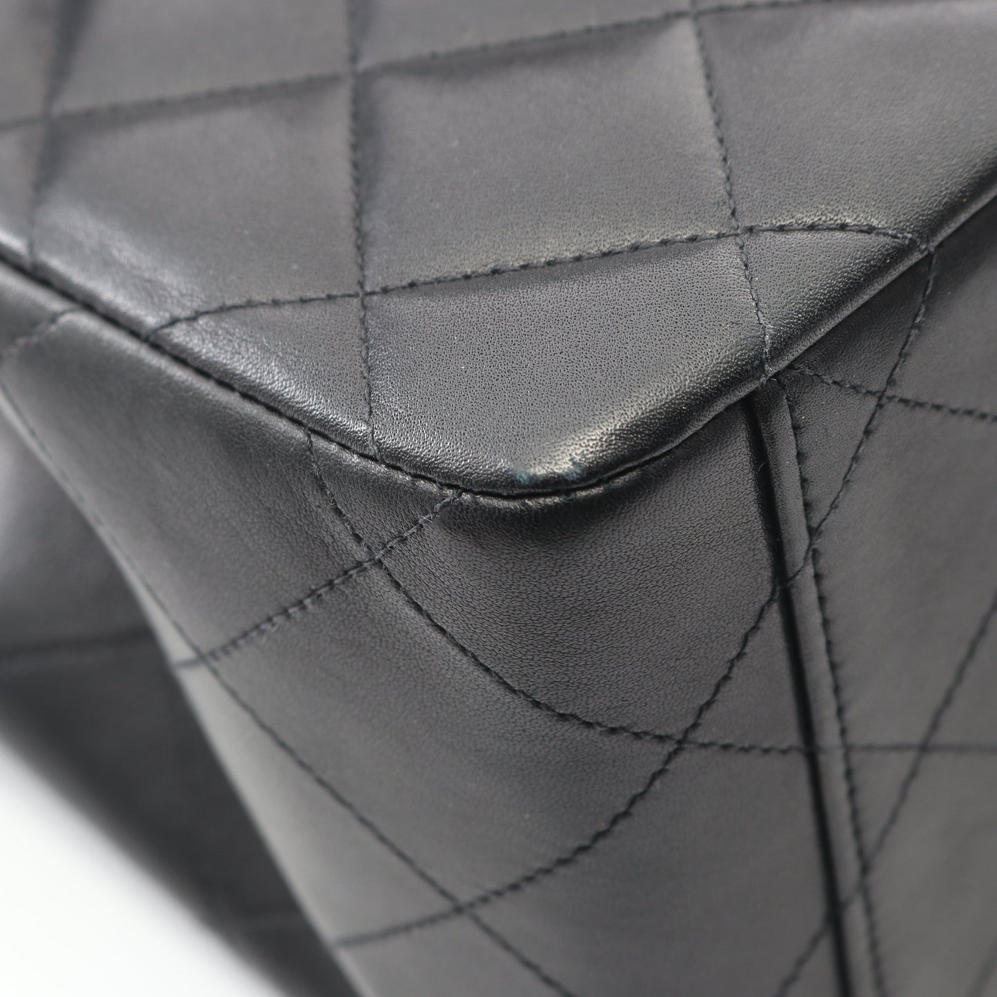 デカマトラッセ34 Wチェーンショルダーバッグ ラムスキン ブラック ゴールド金具 ヴィンテージ シャネル バッグ CHANEL