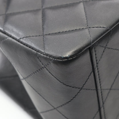デカマトラッセ34 Wチェーンショルダーバッグ ラムスキン ブラック ゴールド金具 ヴィンテージ シャネル バッグ CHANEL
