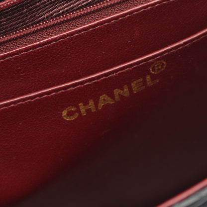 デカマトラッセ34 Wチェーンショルダーバッグ ラムスキン ブラック ゴールド金具 ヴィンテージ シャネル バッグ CHANEL