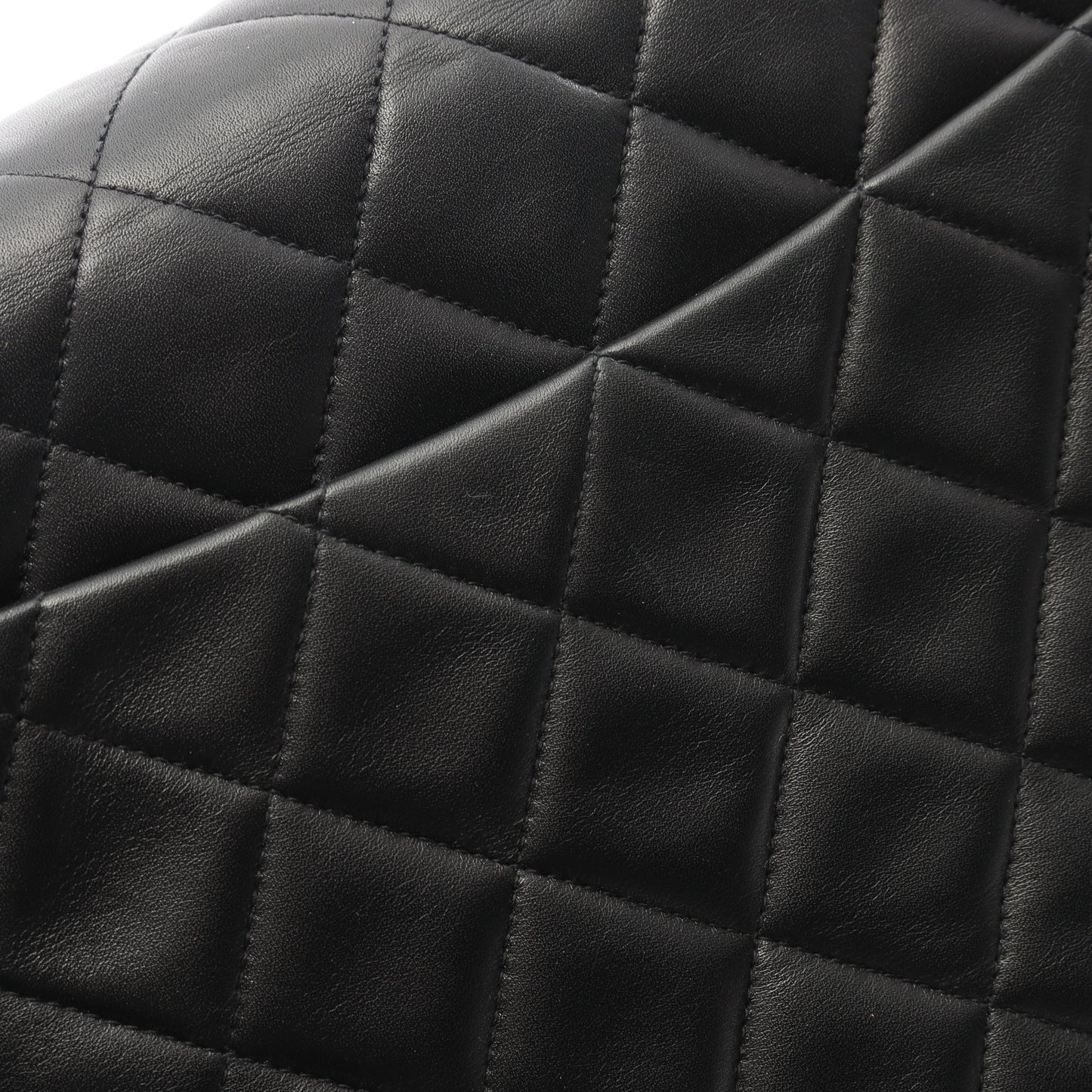 デカマトラッセ34 Wチェーンショルダーバッグ ラムスキン ブラック ゴールド金具 ヴィンテージ シャネル バッグ CHANEL