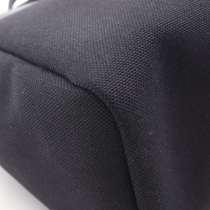 エールバッグジップPM ハンドバッグ ヴァッシュハンター トワルオフィシエ ブラック シルバー金具 B刻印 エルメス バッグ HERMES