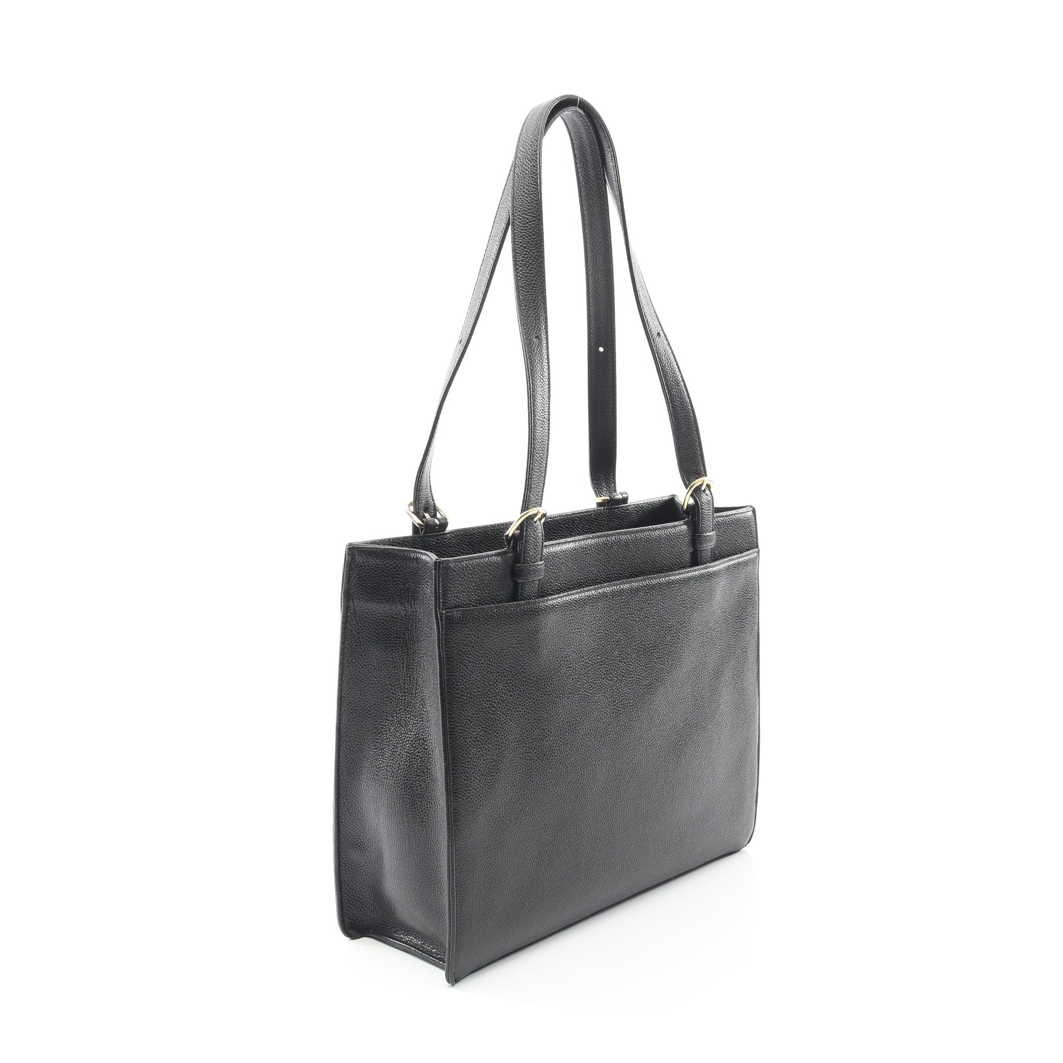 ココマーク ショルダーバッグ トートバッグ キャビアスキン ブラック