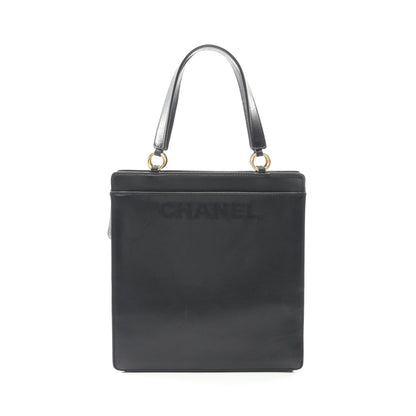 ハンドバッグ トートバッグ ラムスキン ブラック ゴールド金具 ロゴ シャネル バッグ CHANEL
