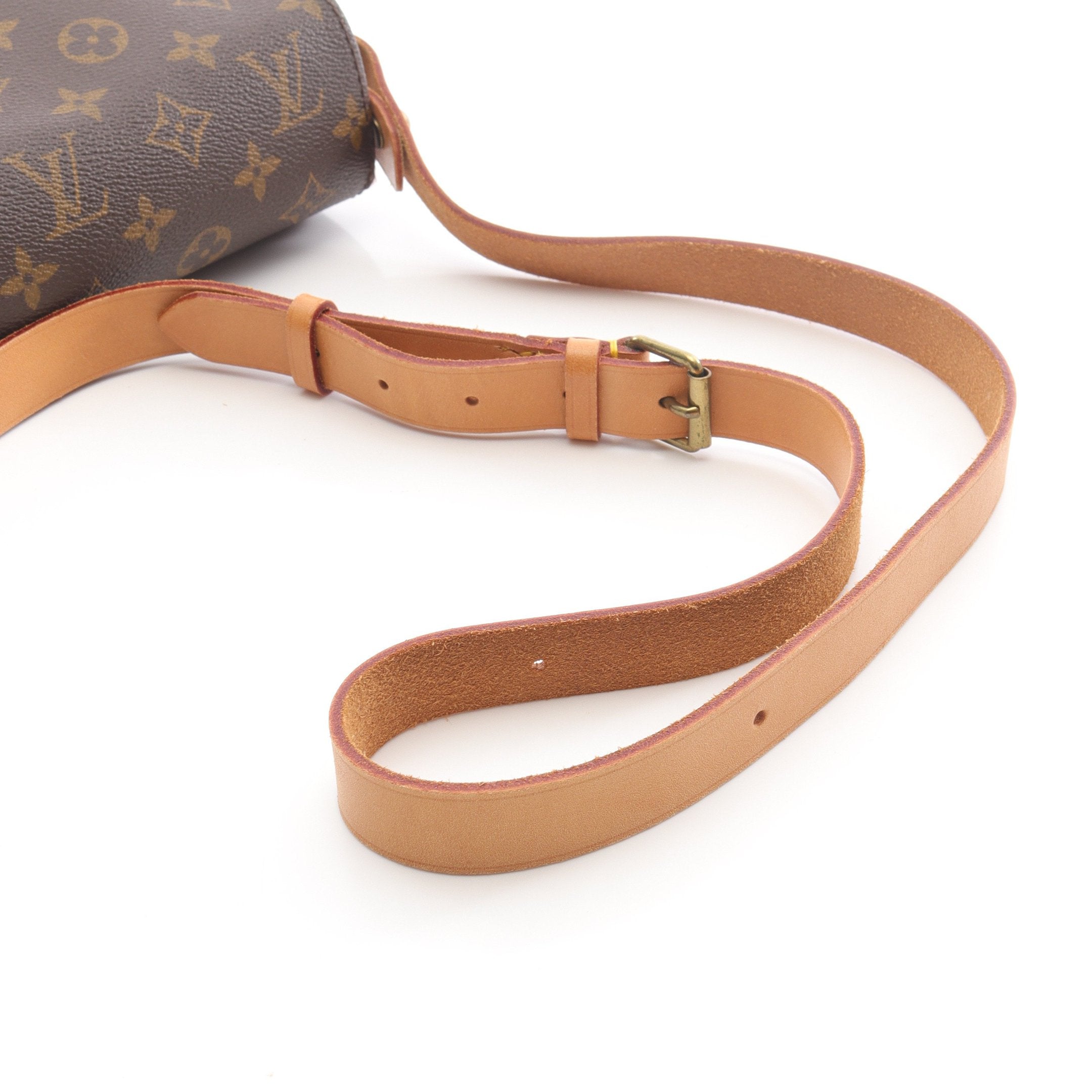 カルトシエールMM モノグラム ショルダーバッグ PVC レザー ブラウン