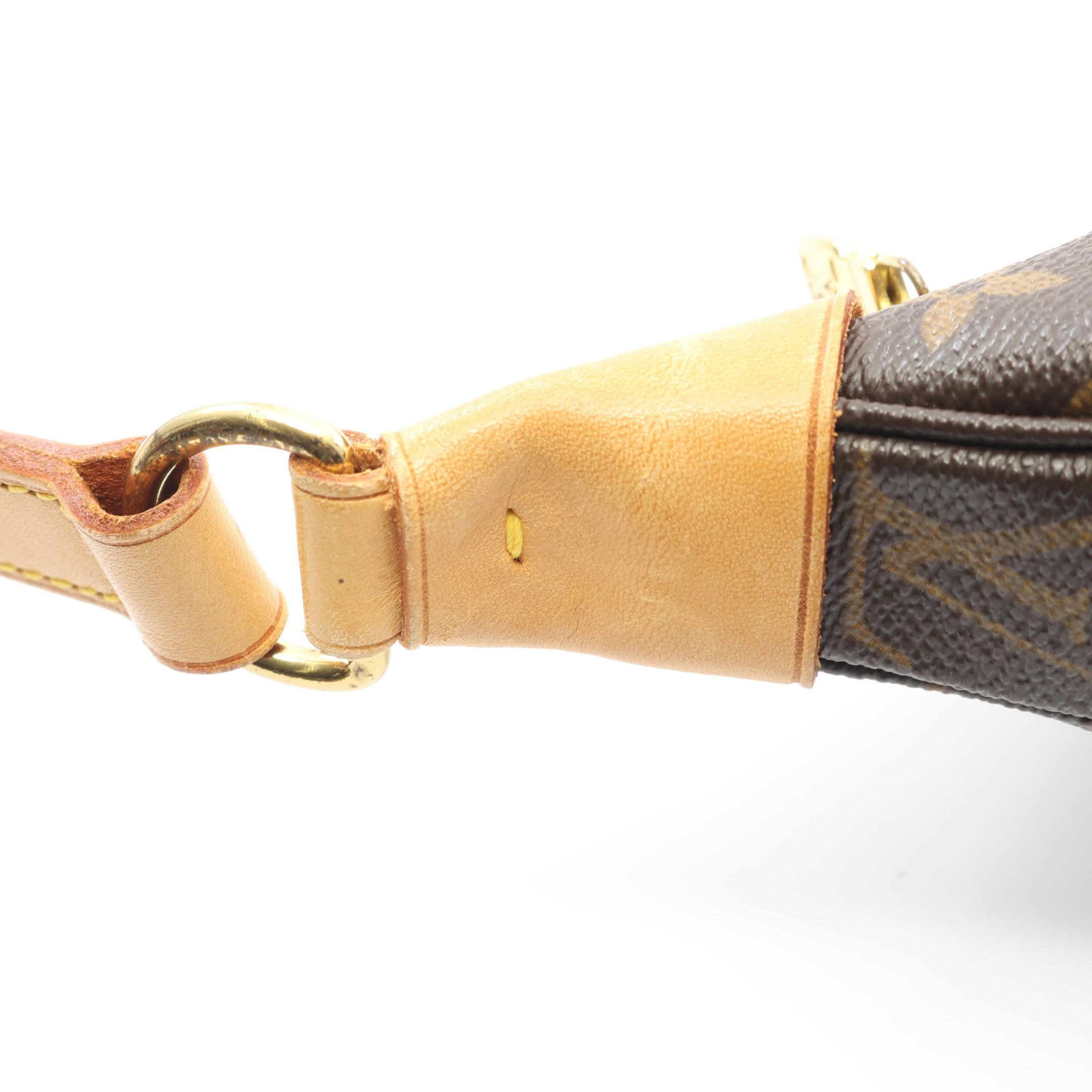 ブローニュPM モノグラム ショルダーバッグ PVC レザー ブラウン ルイ