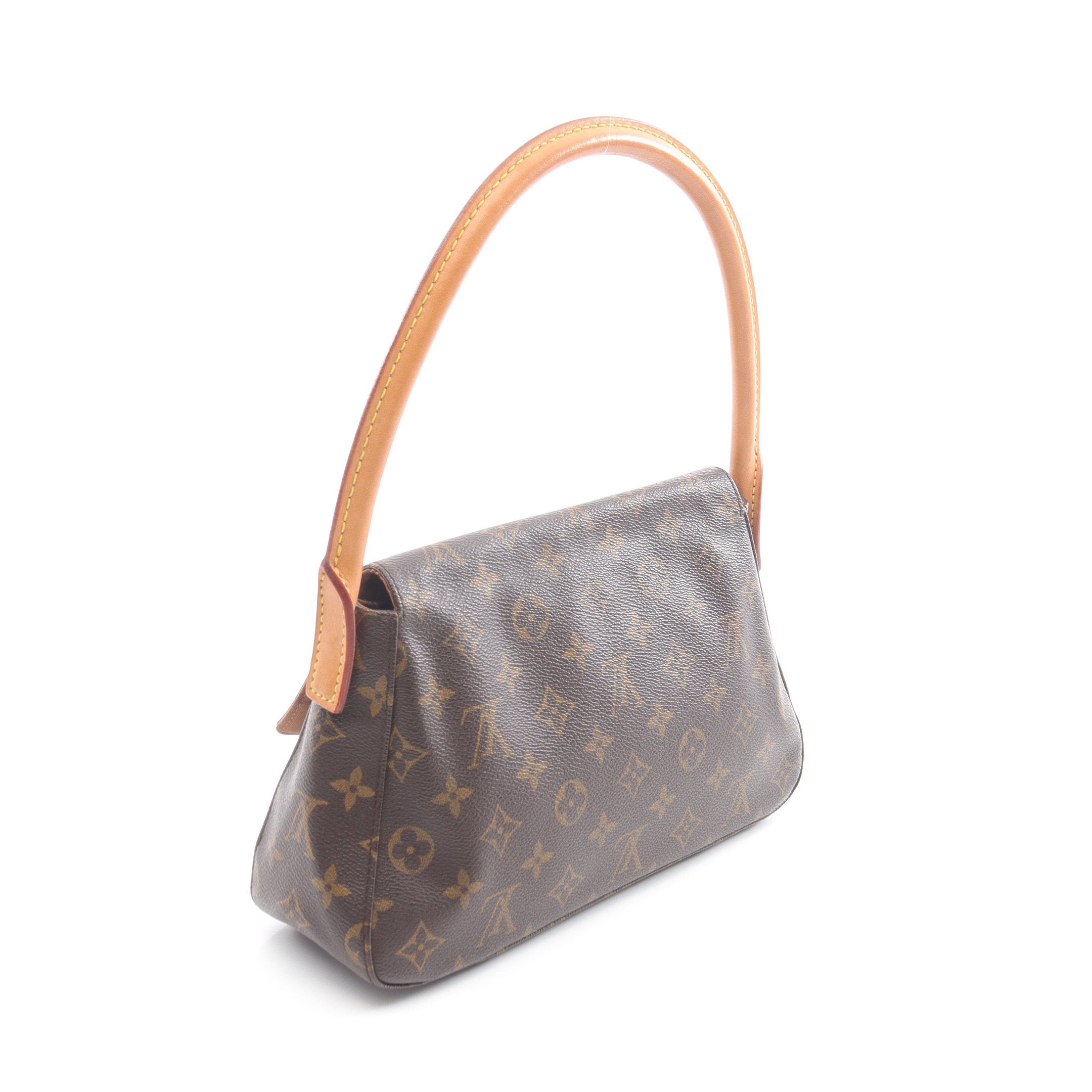 ルイ・ヴィトン LOUIS VUITTON ミニルーピング ハンドバッグ バッグ PVCコーティングキャンバス レザー モノグラム レディース ブラウン系 M51147 【中古】 ミニルーピング モノグラム ハンドバッグ PVC レザー ブラウン ルイ