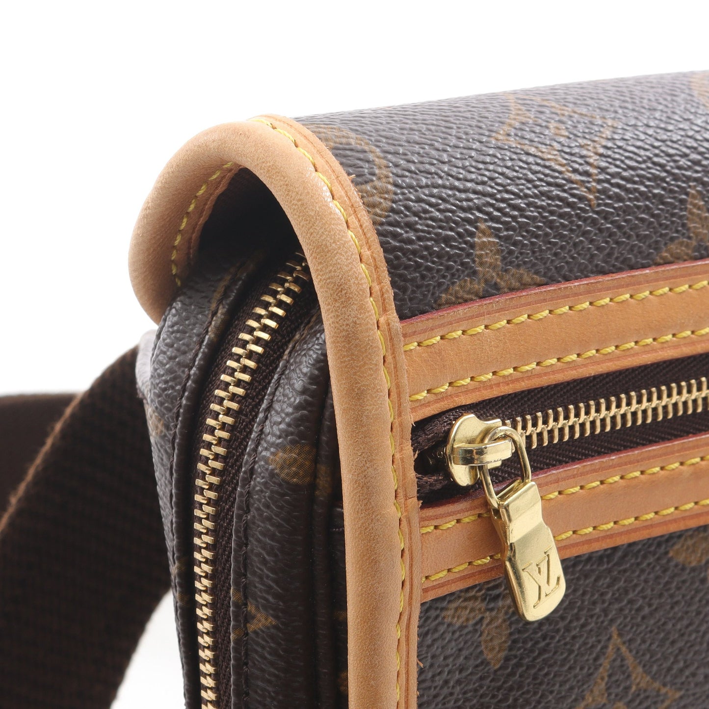 バムバッグ ボスフォール モノグラム ボディバッグ ウエストバッグ PVC レザー ブラウン ルイヴィトン バッグ LOUIS VUITTON