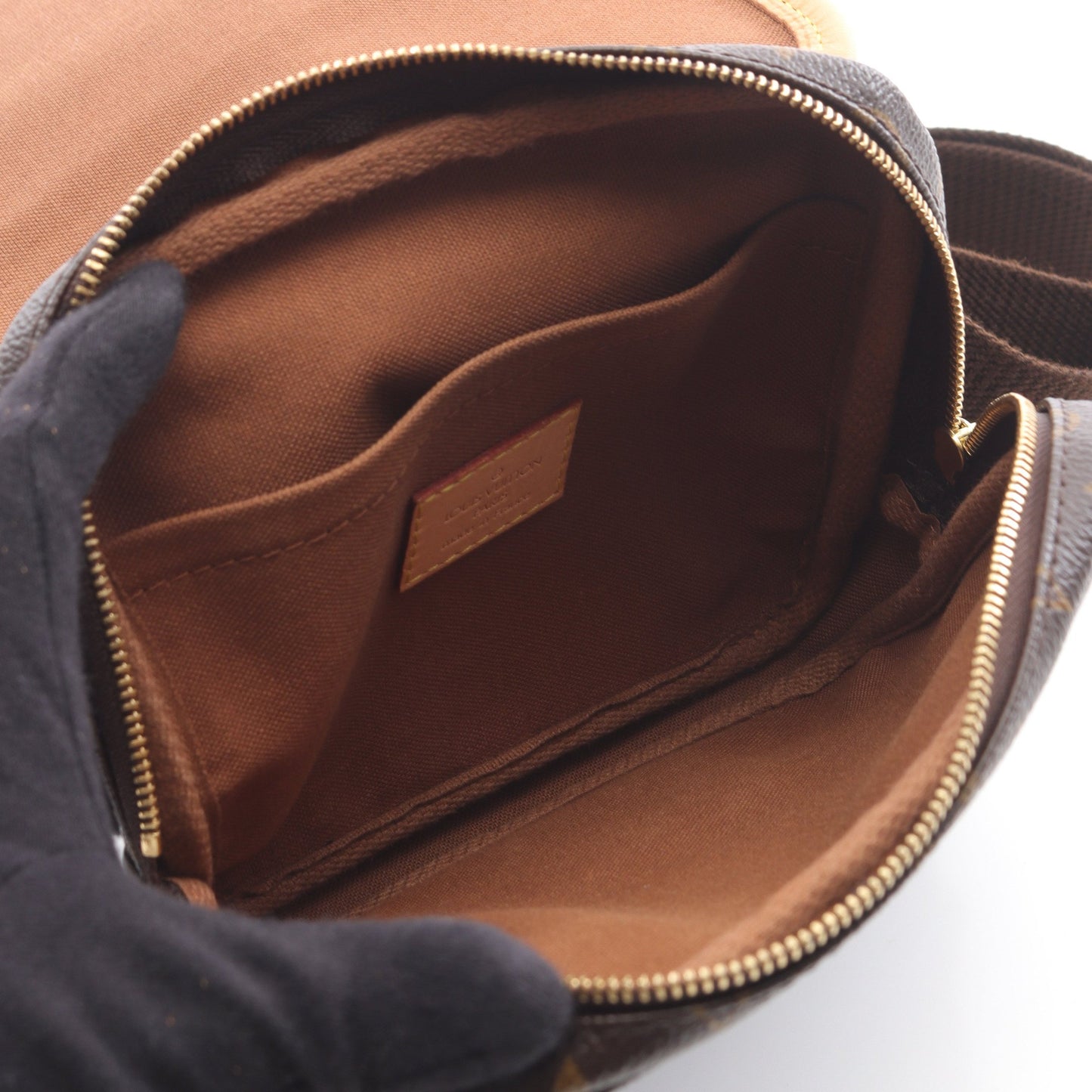 バムバッグ ボスフォール モノグラム ボディバッグ ウエストバッグ PVC レザー ブラウン ルイヴィトン バッグ LOUIS VUITTON