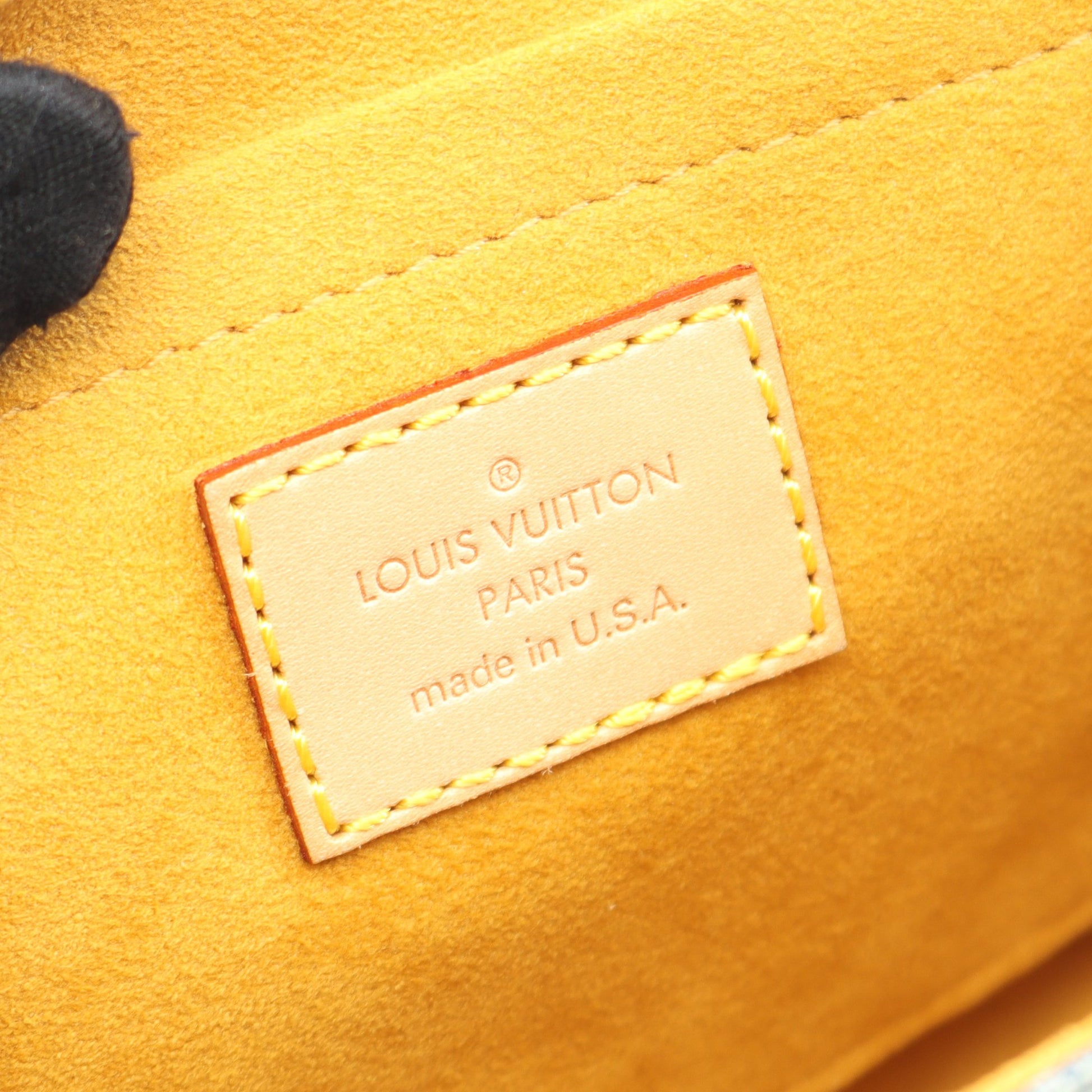 ミニプリーティ モノグラムデニム ショルダーバッグ デニム レザー ブルー ルイヴィトン バッグ LOUIS VUITTON