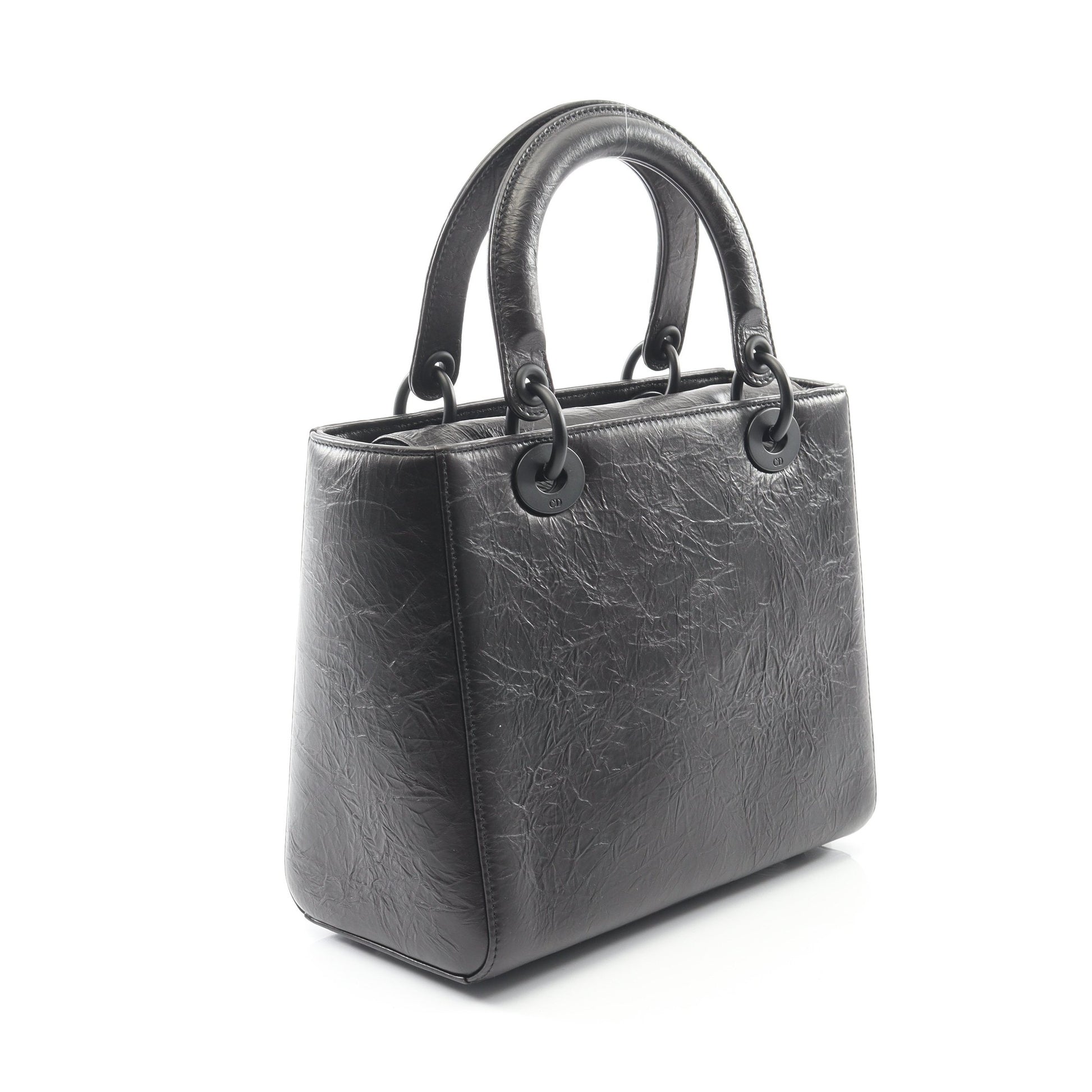 LADY DIOR レディディオール ハンドバッグ レザー ブラック 2WAY クリスチャンディオール バッグ Christian Dior