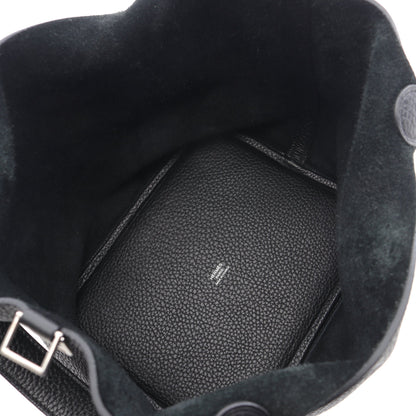 ピコタンロックMM ハンドバッグ トリヨンクレマンス ブラック シルバー金具 Y刻印 エルメス バッグ HERMES