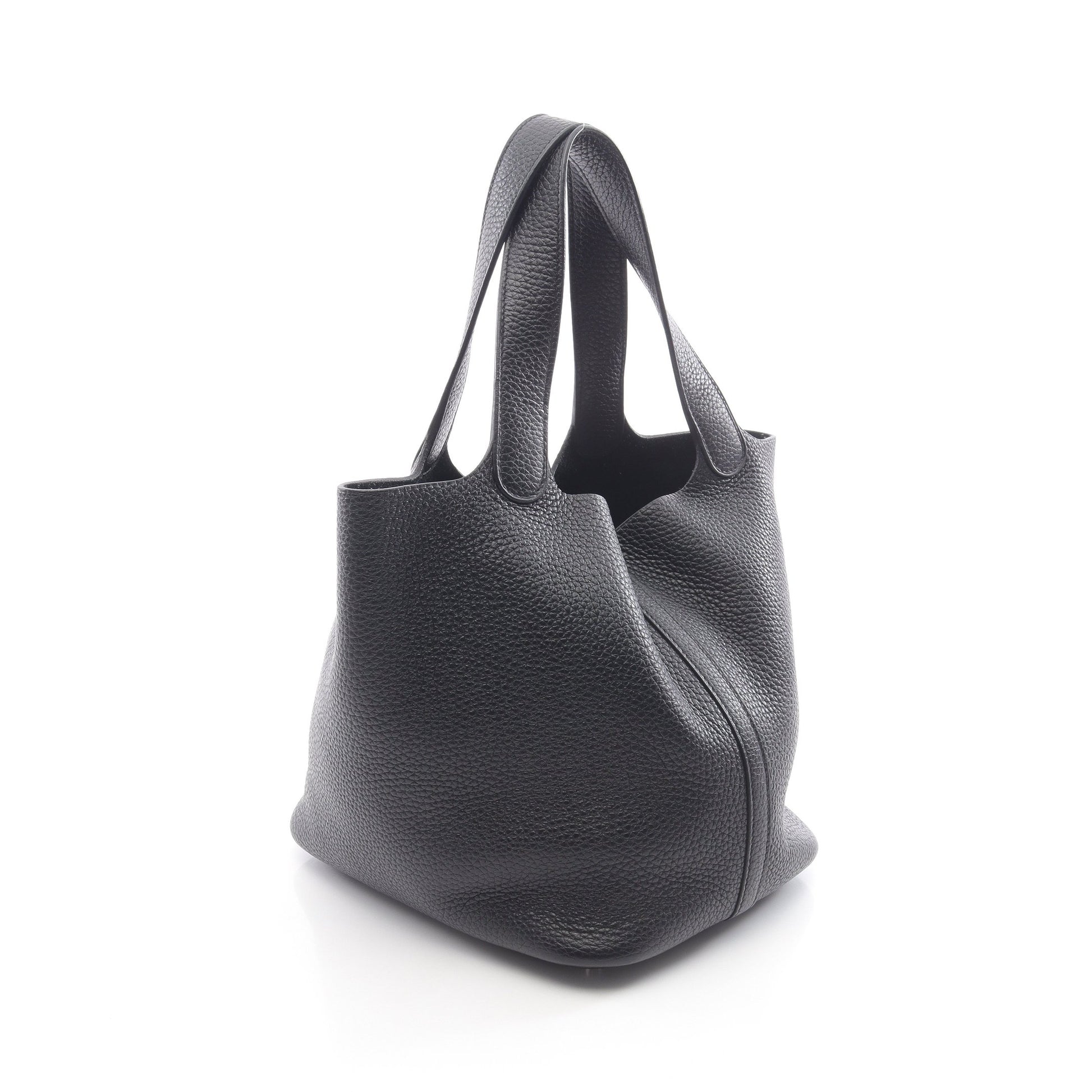 ピコタンロックMM ハンドバッグ トリヨンクレマンス ブラック シルバー金具 Y刻印 エルメス バッグ HERMES