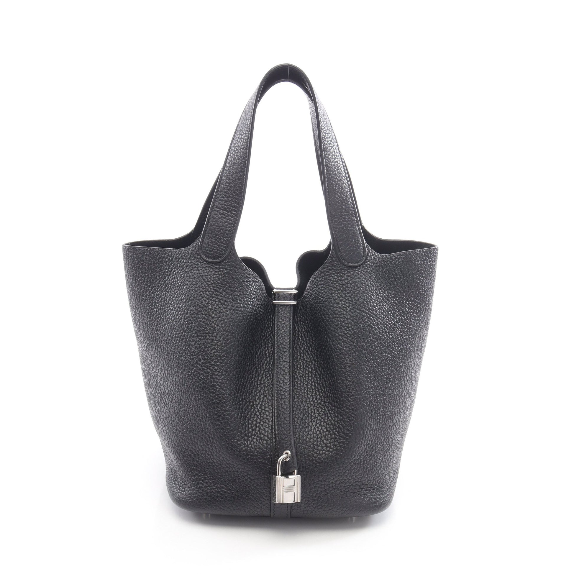 ピコタンロックMM ハンドバッグ トリヨンクレマンス ブラック シルバー金具 Y刻印 エルメス バッグ HERMES