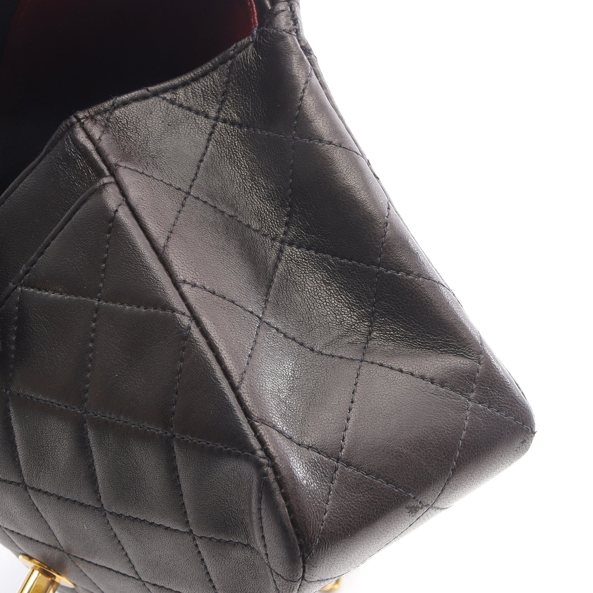 マトラッセ Wフラップ Wチェーンショルダーバッグ ラムスキン ブラック ゴールド金具 シャネル バッグ CHANEL
