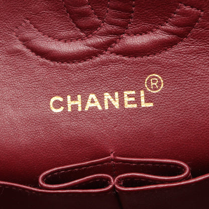 マトラッセ Wフラップ Wチェーンショルダーバッグ ラムスキン ブラック ゴールド金具 シャネル バッグ CHANEL