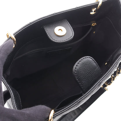 マトラッセ PST チェーンショルダーバッグ チェーントートバッグ キャビアスキン ブラック ゴールド金具 シャネル バッグ CHANEL
