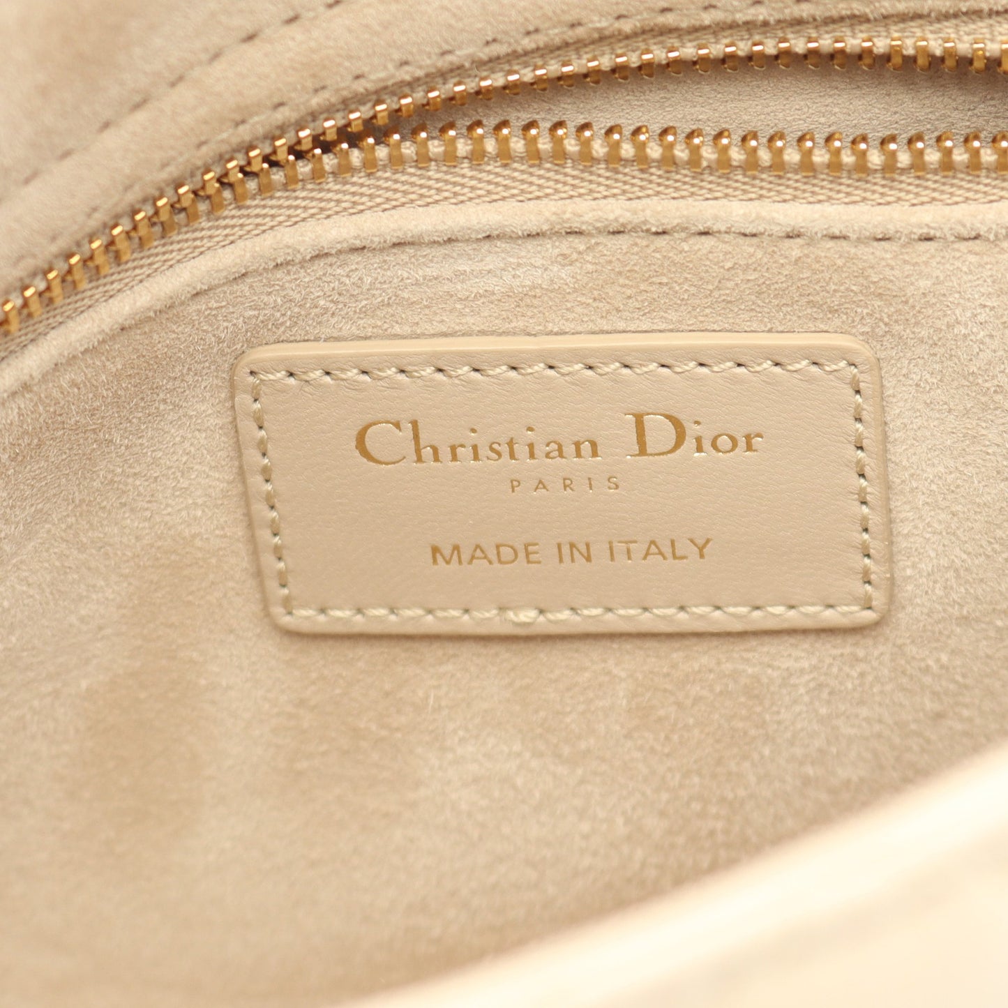 LADY DIOR MY ABCDIOR レディディオール スモール カナージュ ハンドバッグ レザー ベージュ 2WAY クリスチャンディオール バッグ Christian Dior