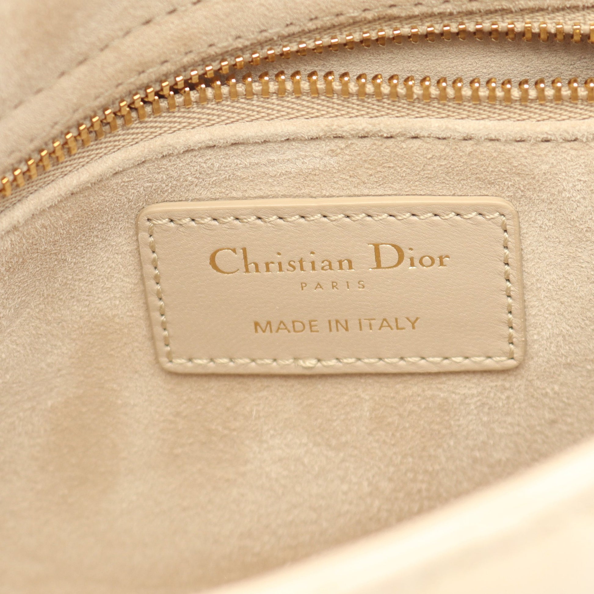 LADY DIOR MY ABCDIOR レディディオール スモール カナージュ ハンドバッグ レザー ベージュ 2WAY クリスチャンディオール バッグ Christian Dior