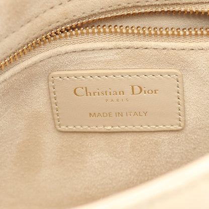 LADY DIOR MY ABCDIOR レディディオール スモール カナージュ ハンドバッグ レザー ベージュ 2WAY クリスチャンディオール バッグ Christian Dior