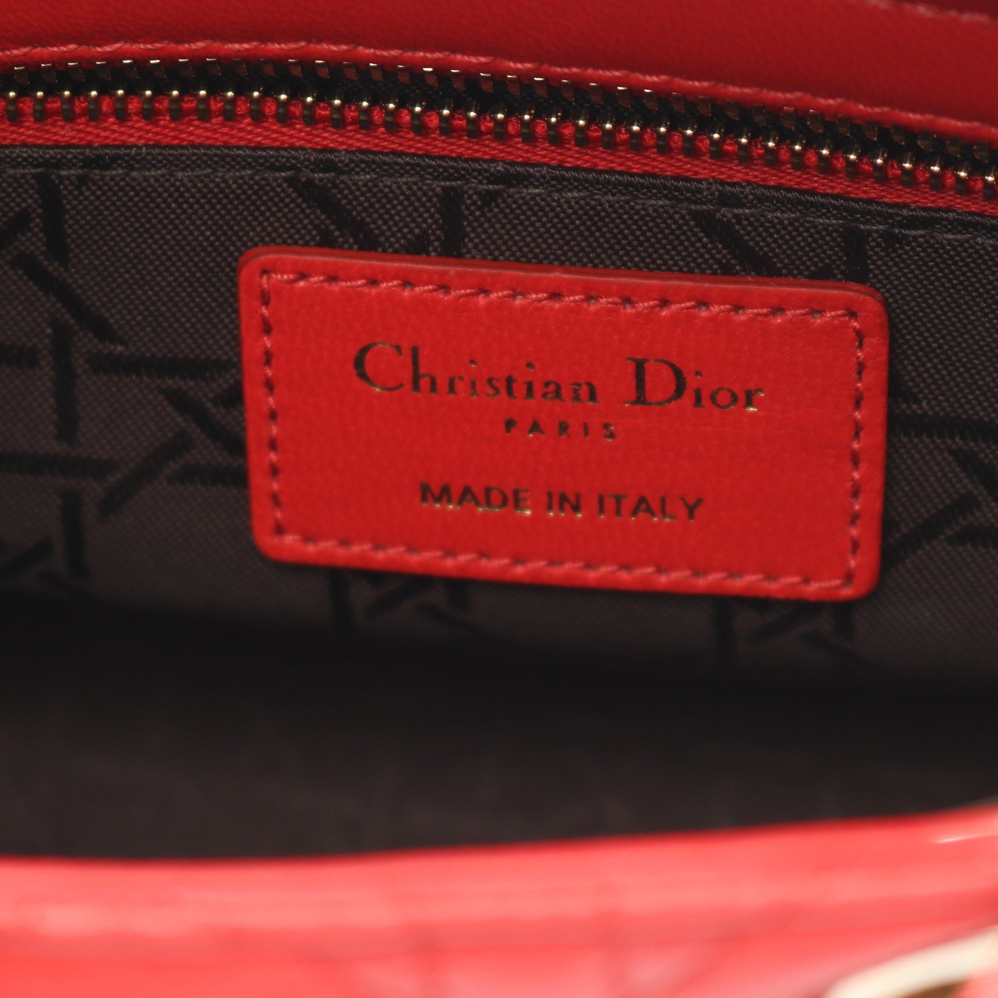 LADY DIOR MY ABCDIOR レディディオール スモール カナージュ ハンドバッグ レザー レッド 2WAY クリスチャンディオール バッグ Christian Dior