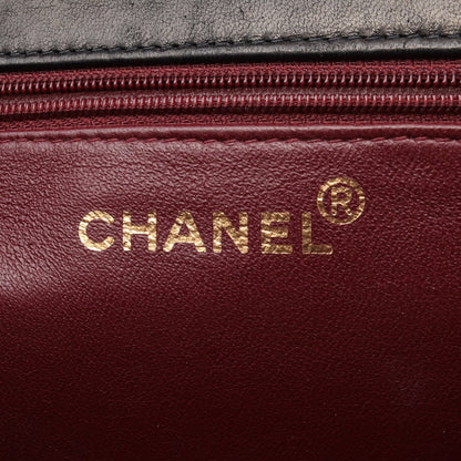 マトラッセ シングルフラップ チェーンショルダーバッグ ラムスキン ブラック ゴールド金具 シャネル バッグ CHANEL