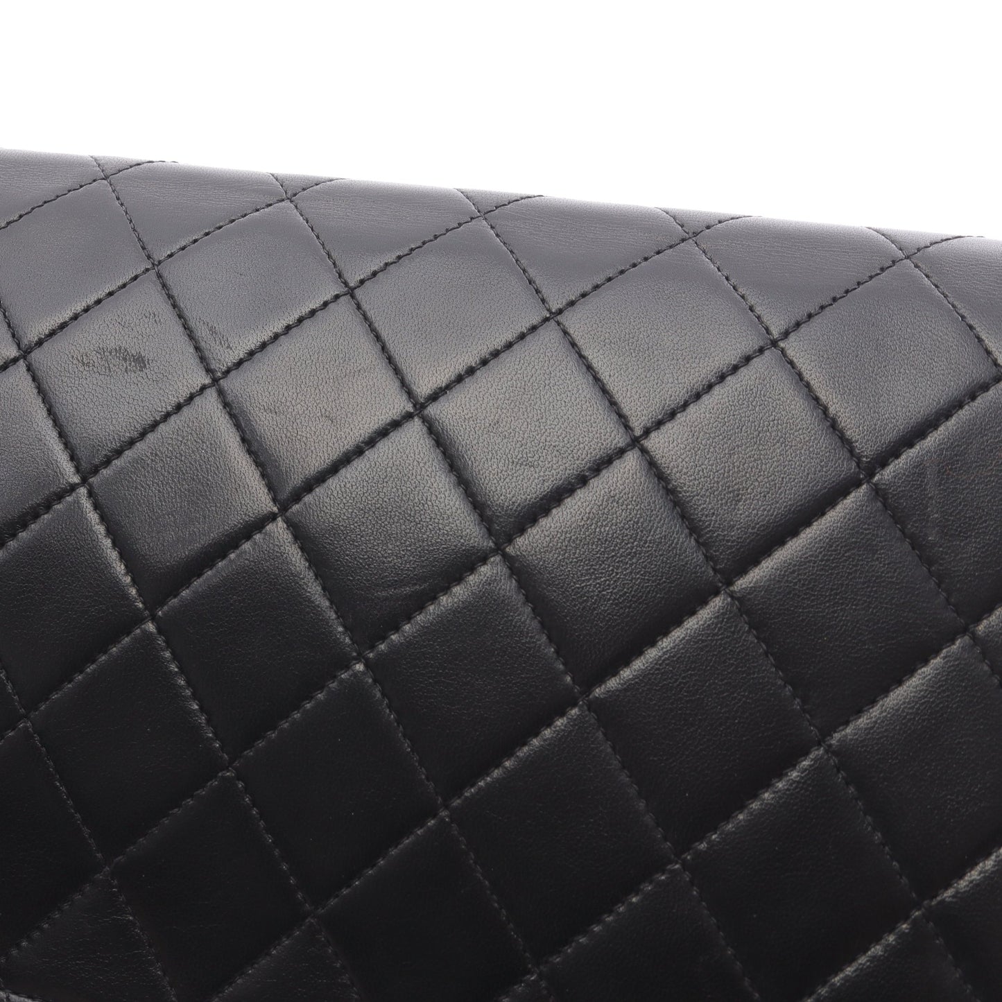 マトラッセ フルフラップ チェーンショルダーバッグ ラムスキン ブラック ゴールド金具 プッシュロック シャネル バッグ CHANEL
